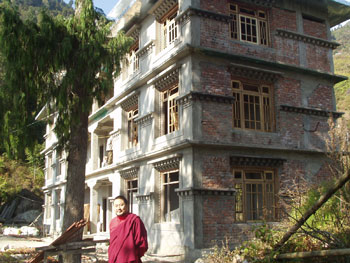 Construction of Shedra at Lachung